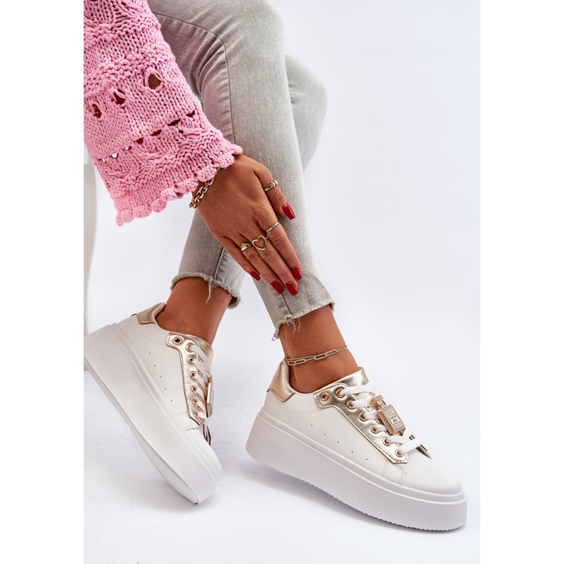 Bijele ženske tenisice s ukrasom Celedria bijela 1