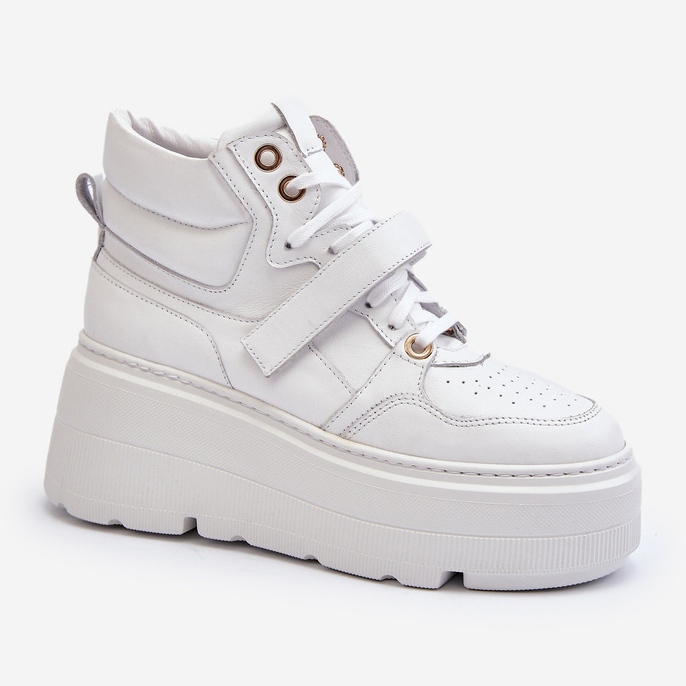 Zazoo 3450 Ženske kožne tenisice Bijele bijela 1