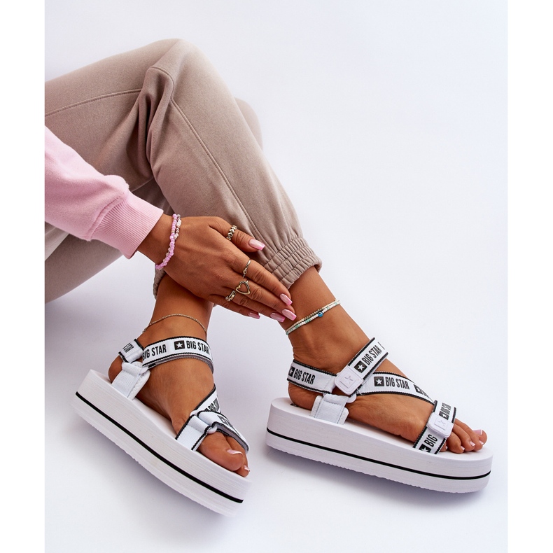 Big Star ženske sandale s platformom NN274A526 Bijele bijela 1