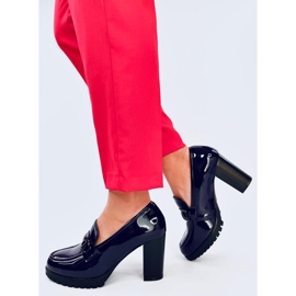 Hyett tamnoplave lakirane mokasine s petom plava 2