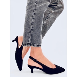 Malloi crne niske pete s otvorenom petom crna 1