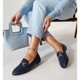 Mornarsko plave mokasine s kopčom od Erminije plava 1