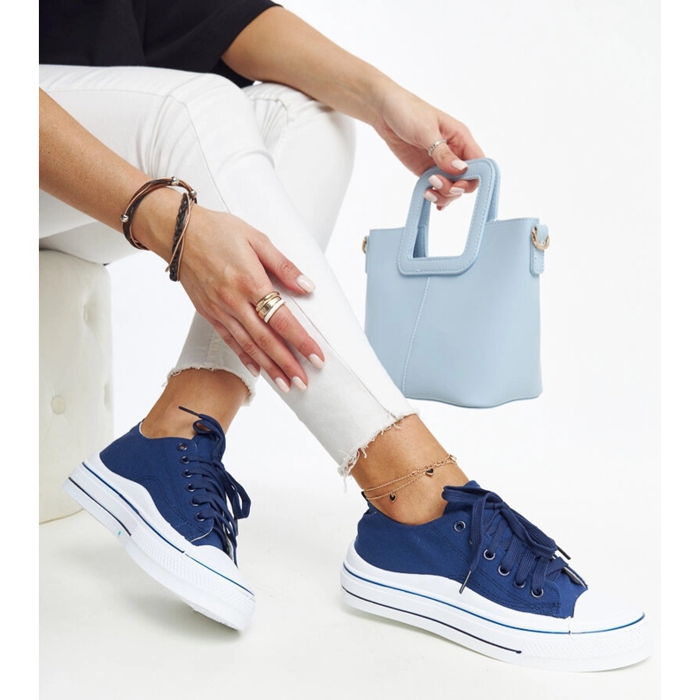 Mornarsko plave Anbarin tenisice s platformom plava 1