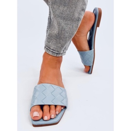 Papuče s četvrtastim potplatom Sahar LT.BLUE plava 1