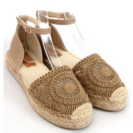 Jasmine Khaki ažurne espadrile bež 1