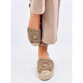 Jasmine Khaki ažurne espadrile bež 2