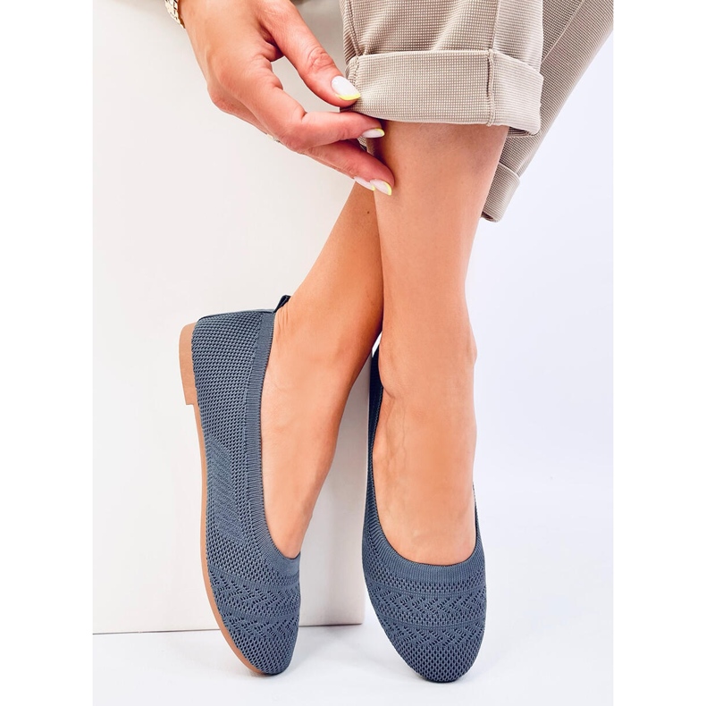 Pletene balerinke Newey Blue plava 1