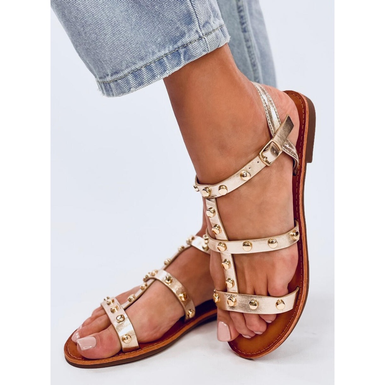 Sandale s Neha zlatnim čepovima zlatna 2