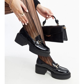 Vinceza crne lakirane cipele na visoku petu crno 1