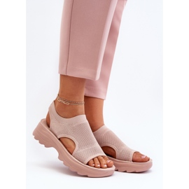 Ženske sportske sandale na debelom potplatu, roza Deinaleia ružičasta 1