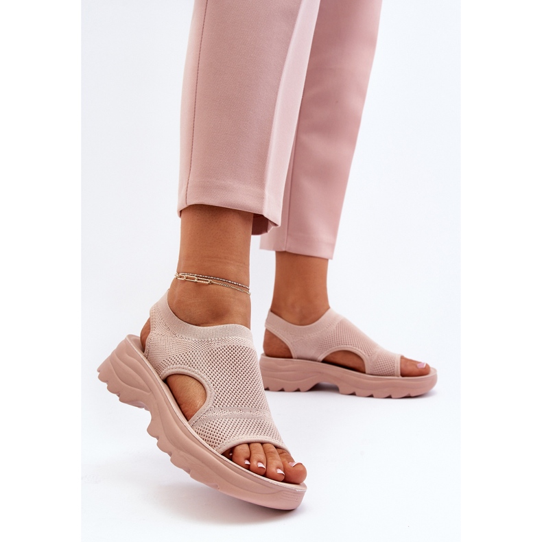 Ženske sportske sandale na debelom potplatu, roza Deinaleia ružičasta 2