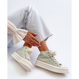 Ženske tenisice s platformom Mint Aineri zelena 1