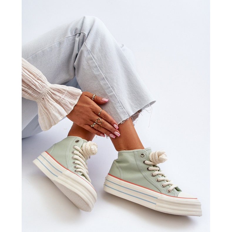 Ženske tenisice s platformom Mint Aineri zelena 1