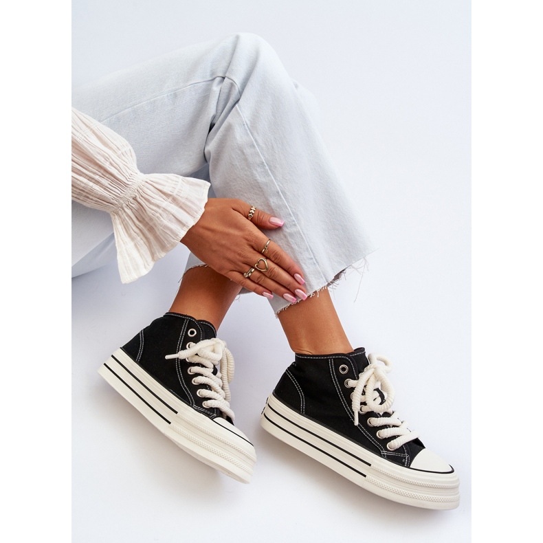 Ženske tenisice s platformom crne Aineri crna 1