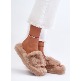 Ženske bež krznene papuče Stepia 2