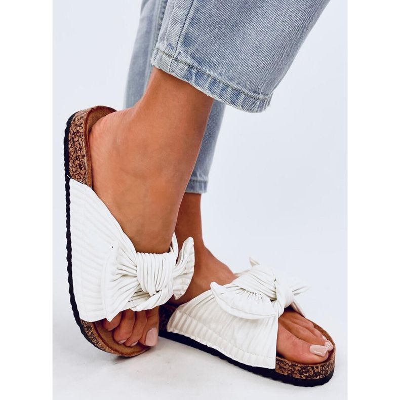 Moss White papuče od pluta bijela 2