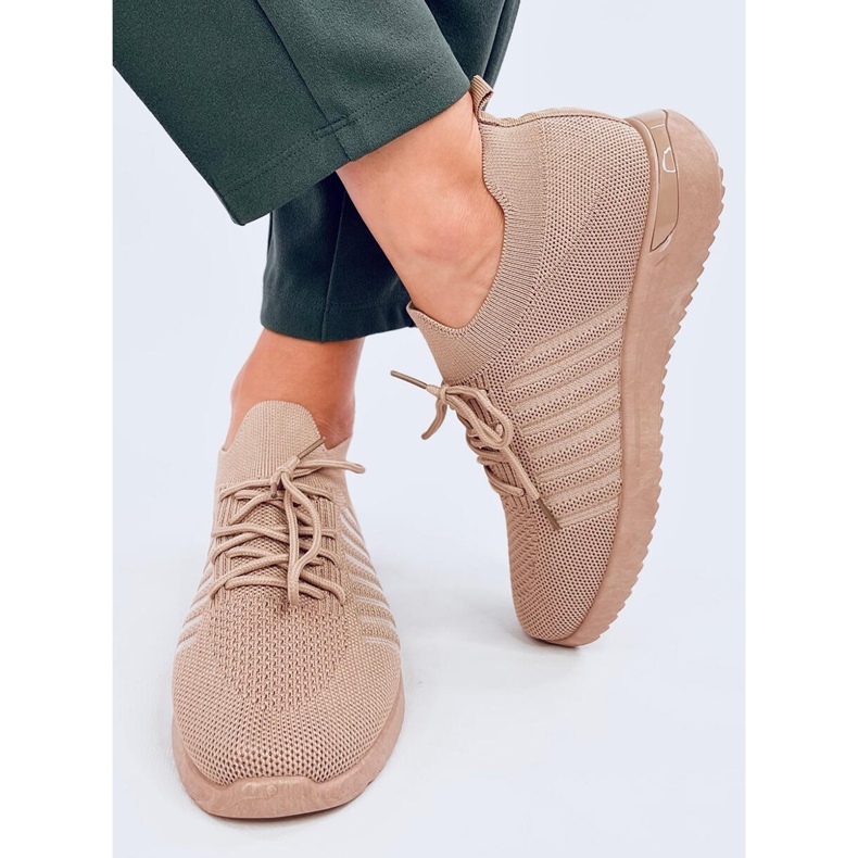 Sharpe kaki sportske cipele s čarapama bež 1