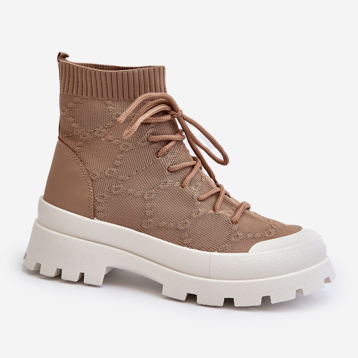 Ženske čizme na čarape smeđe Solime smeđa 1