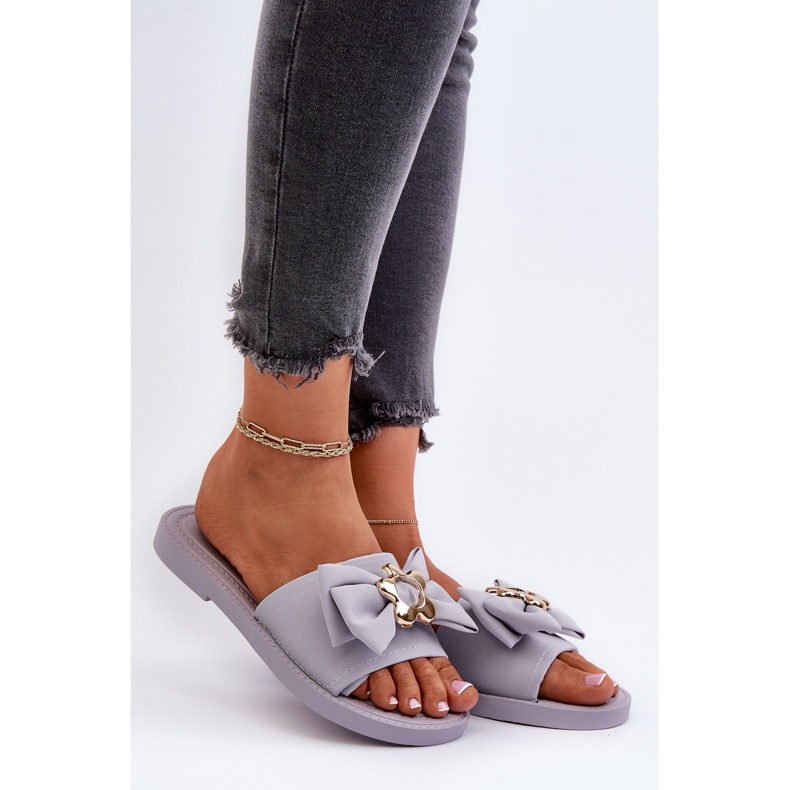 Lavanda ženske japanke s mašnom Arsicada ljubičasta 2