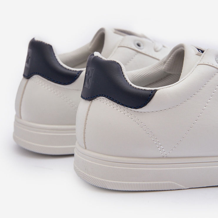 Muške niske tenisice od eko kože Big Star NN174282 Bijele bijela 1