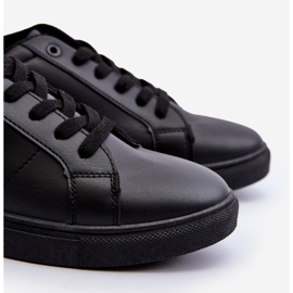 Muške niske tenisice od eko kože Big Star NN174284 crne crno 2