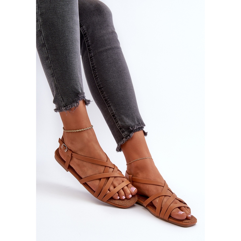 Ženske ravne sandale Big Star NN274013 Camel smeđa 1