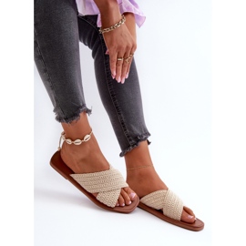 Ženske ravne papuče Big Star NN274078 Bež 1