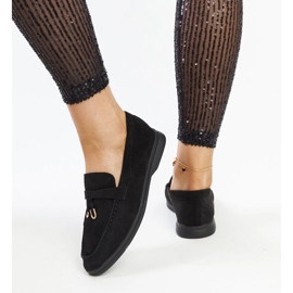 Crne mokasine s metalnim privjeskom iz Fiorana crno 1