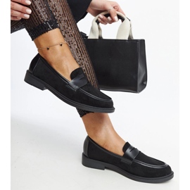 Crne natikače Floretta od brušene kože crno 1