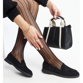 Crne Nibras mokasine od brušene kože crna 1