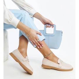 Svijetlo bež klasične Nawrah mokasine 1