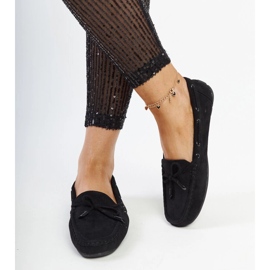Hayam crne mokasine s mašnom crna 2
