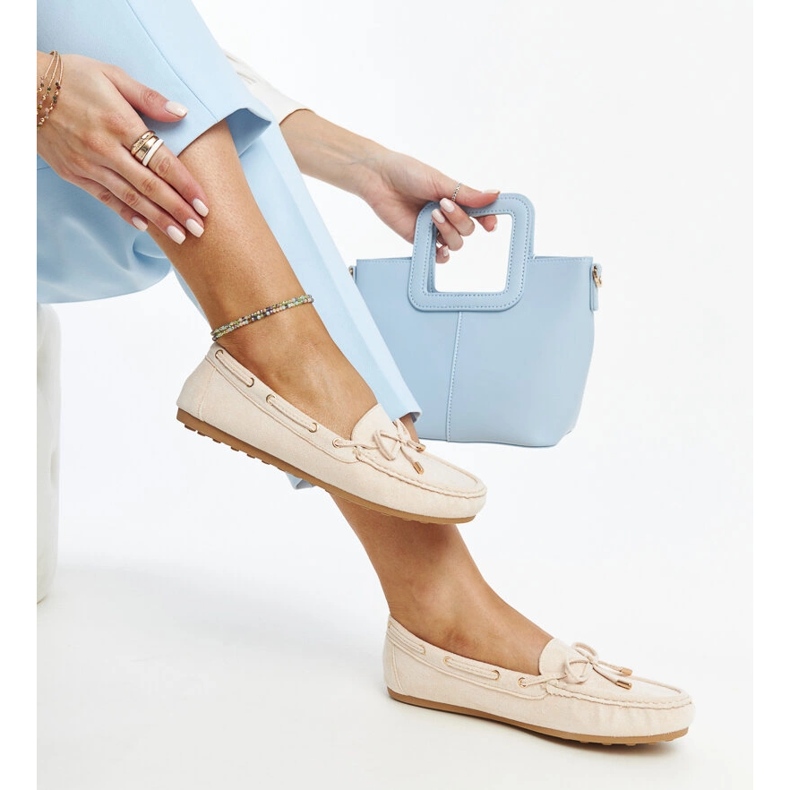 Aneesa svijetlo bež mokasine od brušene kože 1