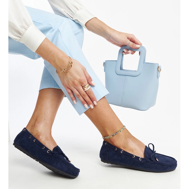 Mornarskoplave Aneesine natikače od brušene kože plava 1