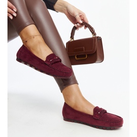 Bordo mokasine s ukrasnim remenom iz Widaada crvena 1