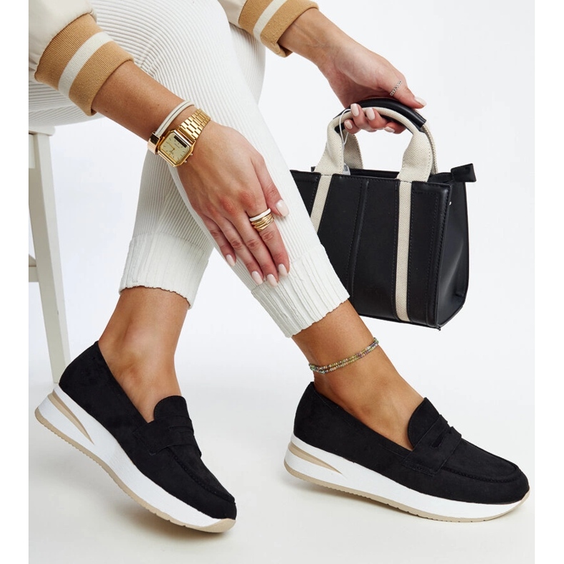 Venla sportske cipele od crne antilop kože crna 1