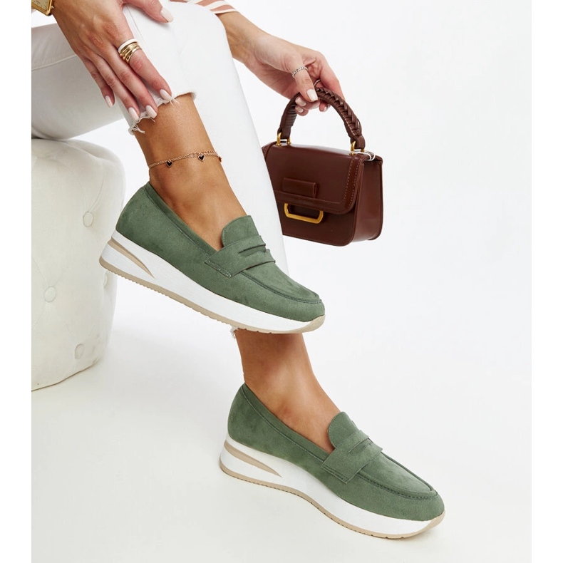 Venla sportske cipele od zelene antilop kože zelena 1