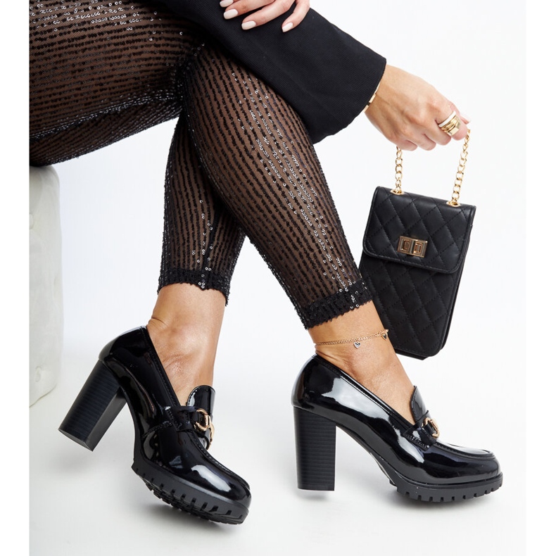 Giacoma crne lakirane cipele na petu crno 1