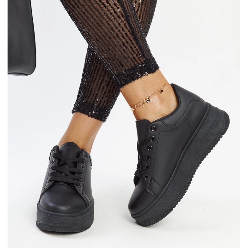 Crne sportske cipele Ottavia s platformom crno 2