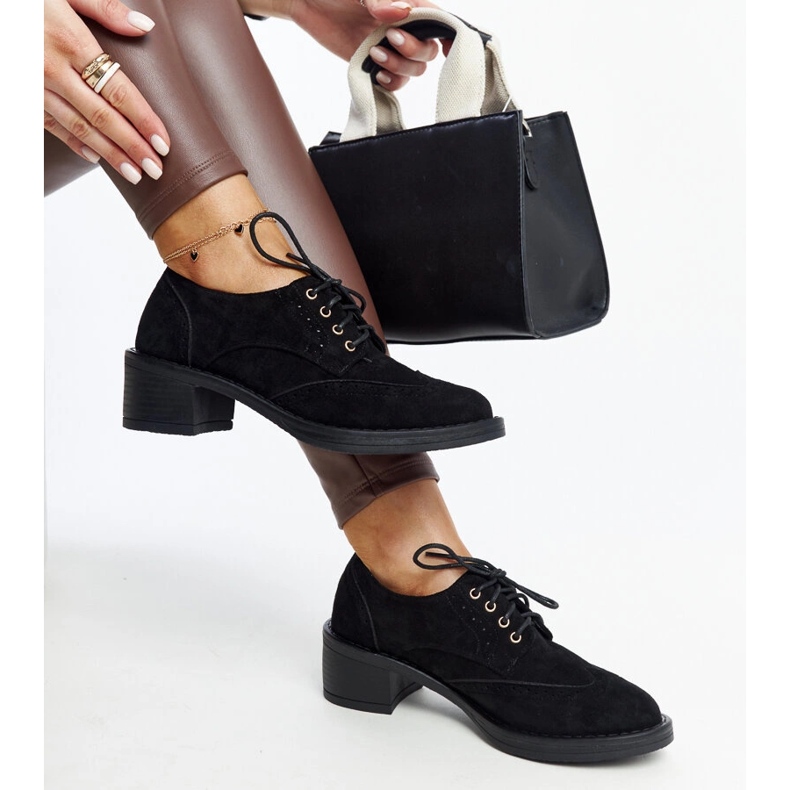 Tigard crne antilop cipele na visoku petu crno 1