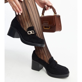 Crne Aludra cipele s visokom petom crno 1