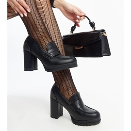 Crne Sauda cipele na visoku petu crno 2