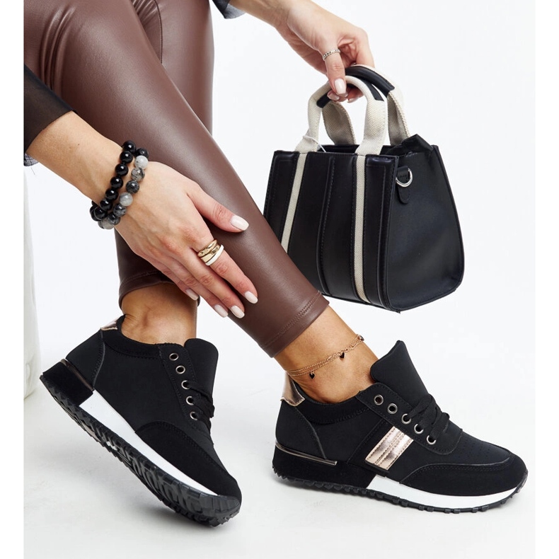 Crne tenisice na Nihad gumenoj platformi crna 1