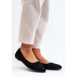 Crne Kommia ženske balerinke od brušene kože crna 2