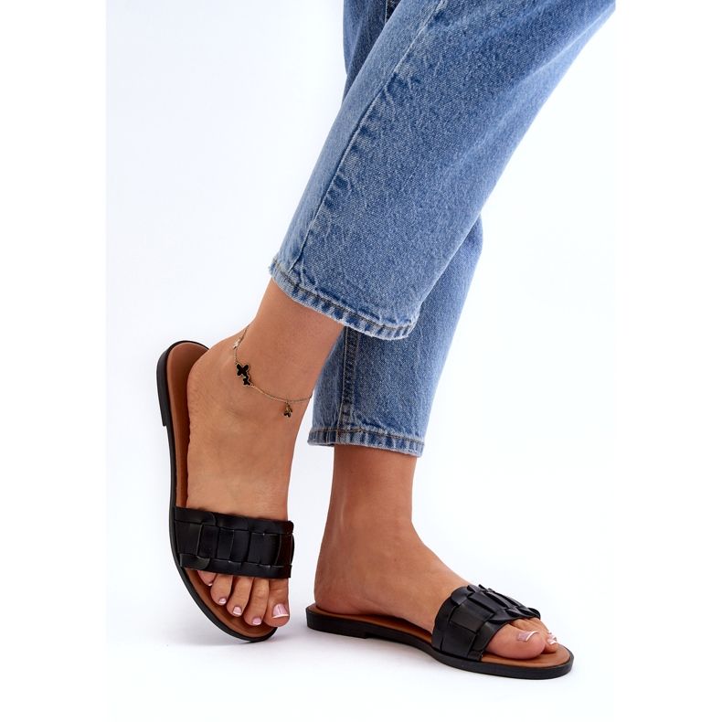 Seastar Ženski ravni -visoke papuče crna 3