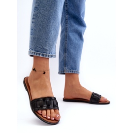 Seastar Ženski ravni -visoke papuče crno 4