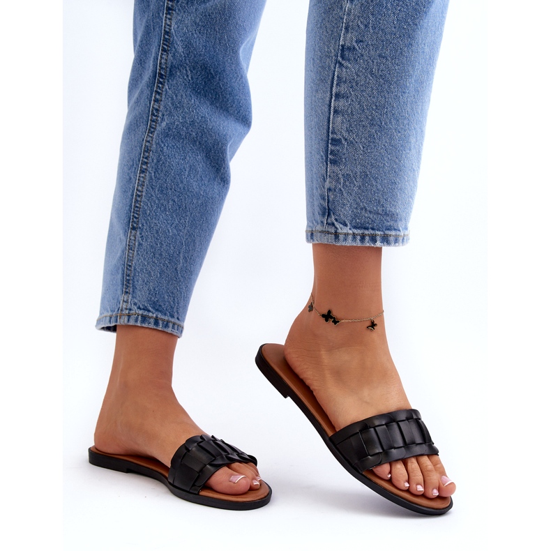 Seastar Ženski ravni -visoke papuče crna 5