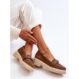 Zazoo 3429/W Ženske mokasine od brušene kože s ukrasom, smeđe smeđa 1