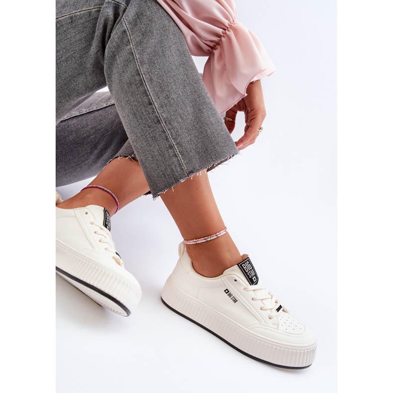 Ženske tenisice s platformom Big Star NN274254 Bijele bijela 2