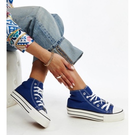 Plave visoke tenisice s debelim potplatom marke Bagy plava 1